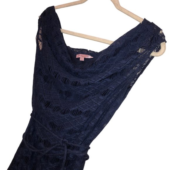 calypso st. barth CRUISE WEAR navy blue all lace broderie anglaise dress… - Picture 4 of 4